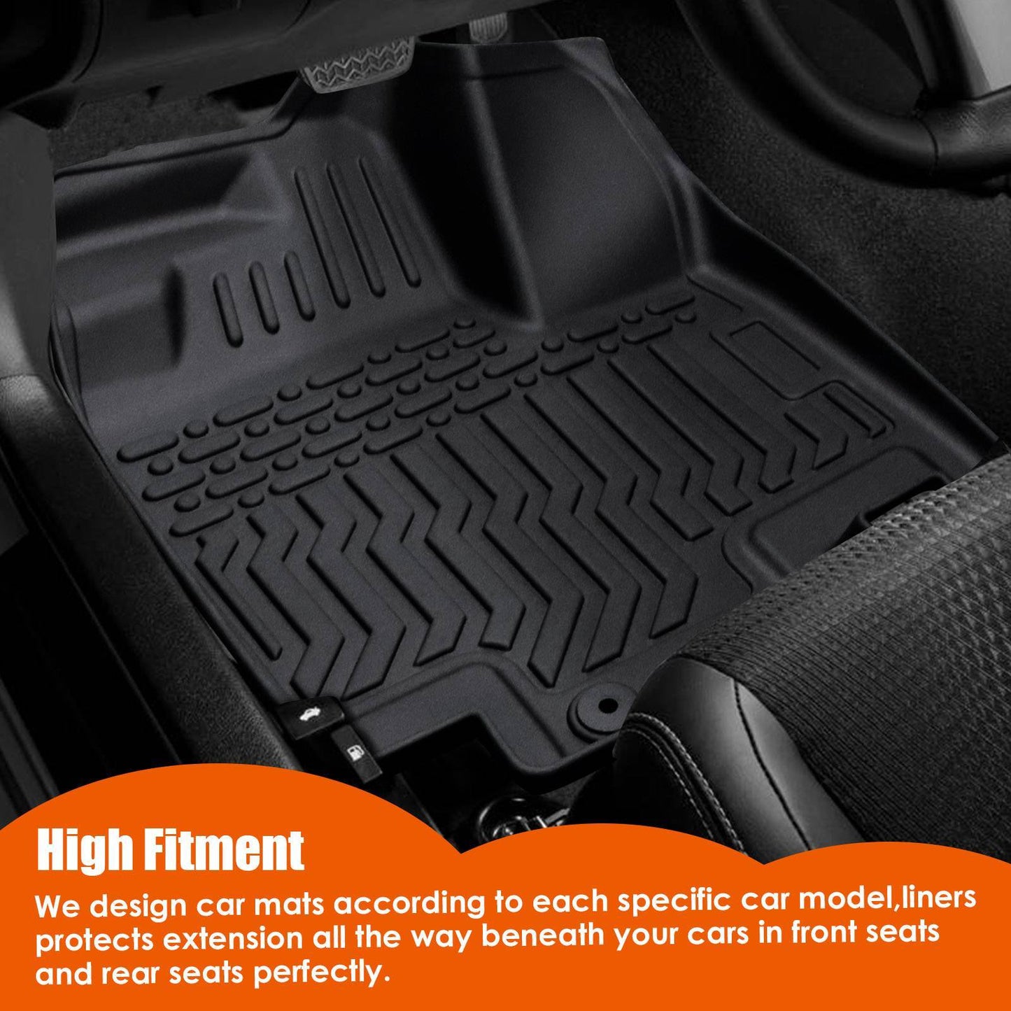 TPE Rubber Car Floor Mats All-Weather For 18-21 Accord