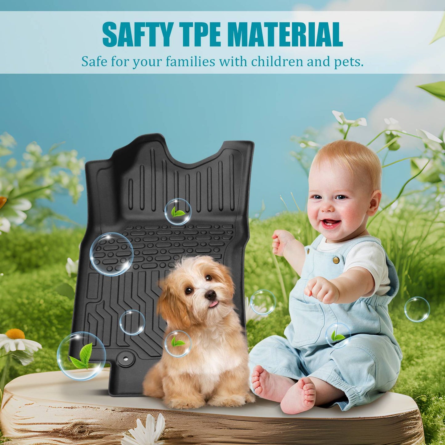 Car Floor Mats For 2014-2020 Rogue,NO FIT Rogue Sport,Black Cargo Liner