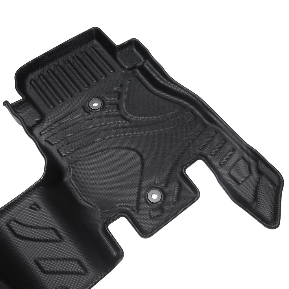 MKR Waterproof And Stain-resistant TPE Car Floor Mats Black 3 PCS For Jeep Wrangler JL 2018 4 Doors Model Not Fit For Jeep Wrangler JK Or 4XE