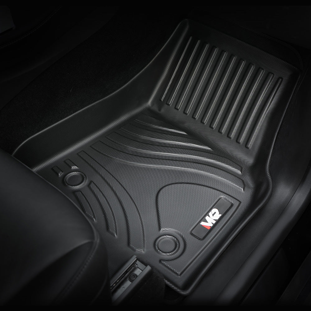 MKR TPE All-Weather Floor Mats for Tesla Model Y 2021–2022 – Waterproof, Anti-Slip, Full-Coverage 6-Piece Set