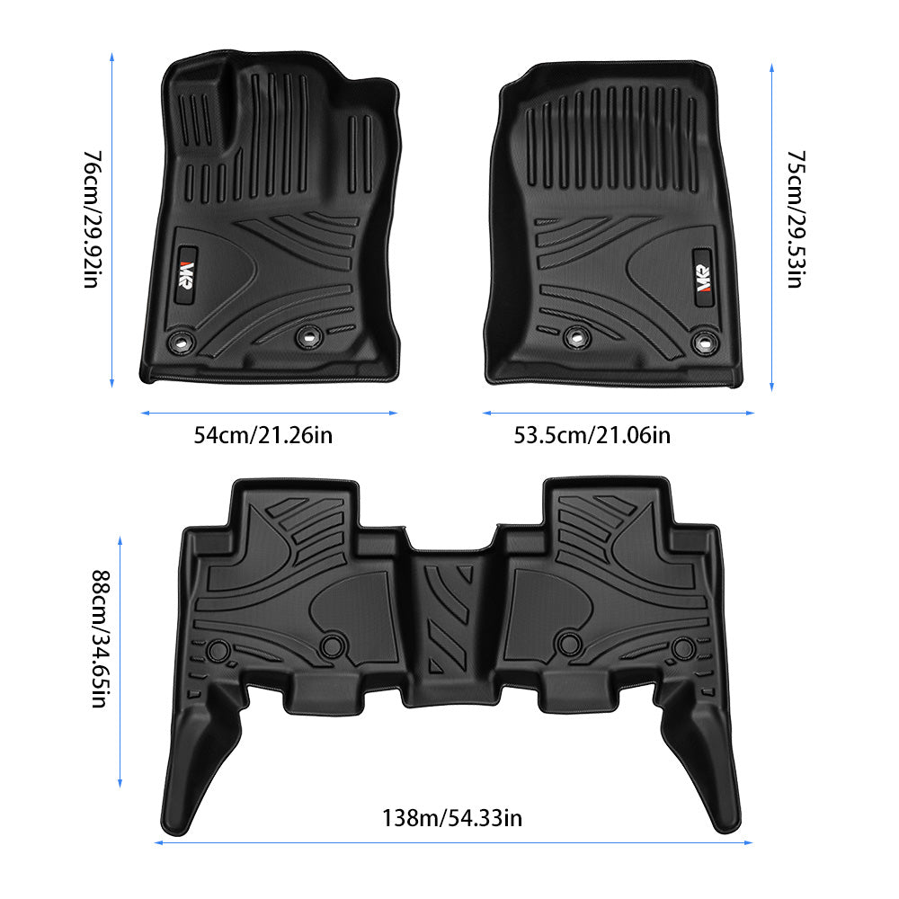 All-Weather TPE Custom Fit Floor Liners for Toyota 4Runner 2013–2024 & Lexus GX460 2014–2023 (Front & Rear Set)