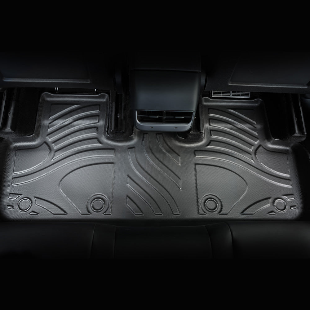 All-Weather TPE Floor Mats For Tesla Model Y 2021-2022 Model 3 2023-2025 - Waterproof, Anti-Slip, Full Coverage