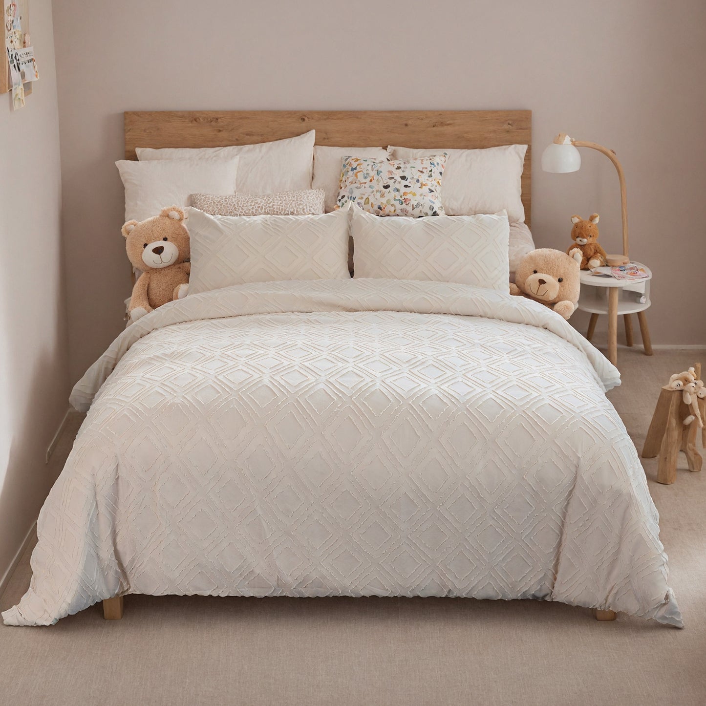 Bohemian Style Quilt Cover Set, Cut Flower Quilt Cover,  Tufted Quilt Cover Three-piece Set, One Quilt Cover And Two Pillowcases,  Washable And Machine Washable Without Shrinkage,  Suitable For Hotels