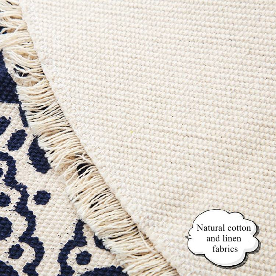 Vintage plain tapestry handmade rug