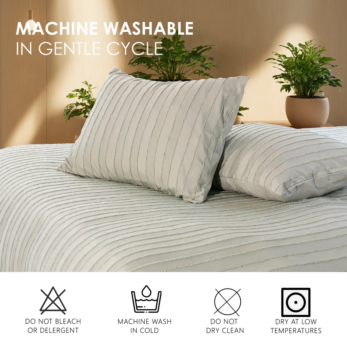 Bohemian Style Quilt Cover Set, Cut Flower Quilt Cover,  Tufted Quilt Cover Three-piece Set, One Quilt Cover And Two Pillowcases,  Washable And Machine Washable Without Shrinkage,  Suitable For Hotels