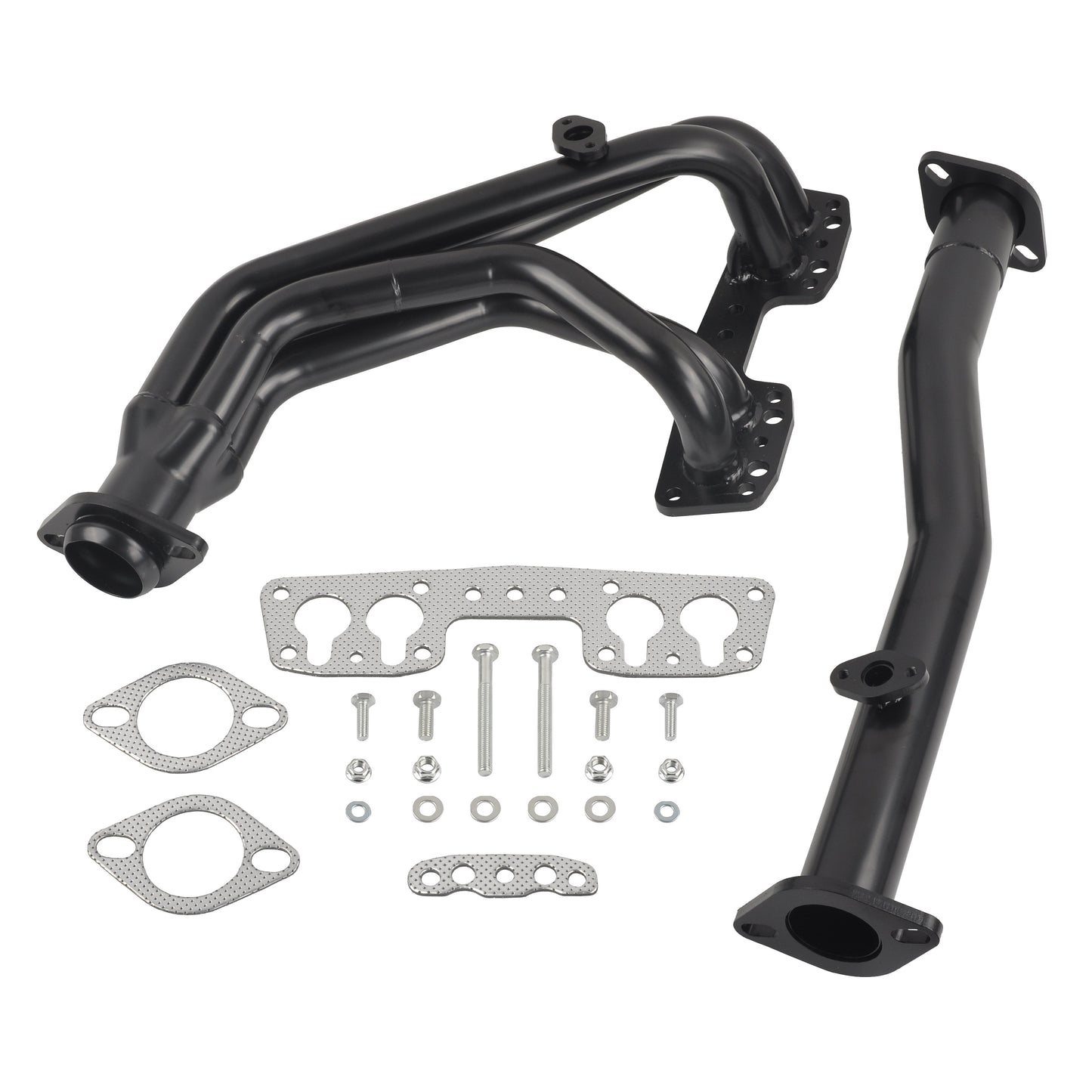 Black Performance Exhaust Header System For 90-95 T,oyota Pickup&4-Runner 2.4L 22RE 4WD   .