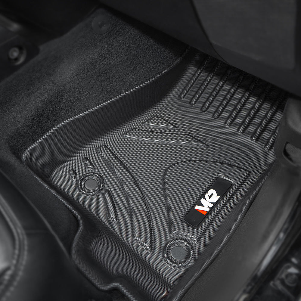 Car Floor Mats For J EEP Wrangler JL 2018 4 Doors Model, Waterproof And Stain-resistant TPE,Black 3 PCS. - Not Fit For Jeep Wrangler JK Or 4XE