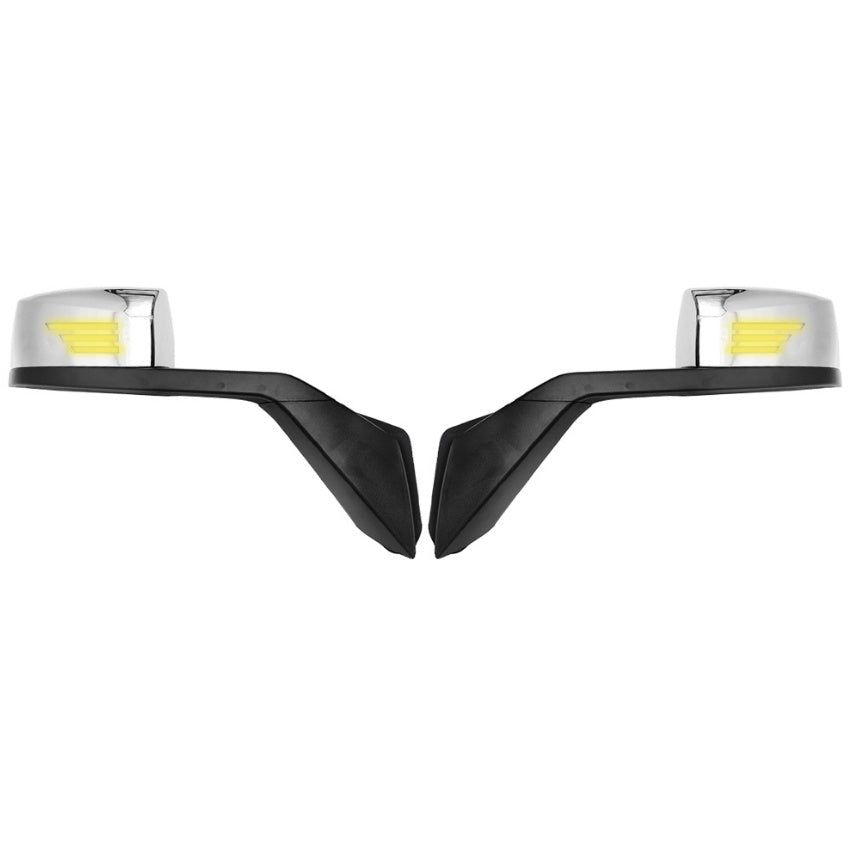 VOLVO VNL Hood Mirror Set (Left + Right) – Black or Electroplated Finish