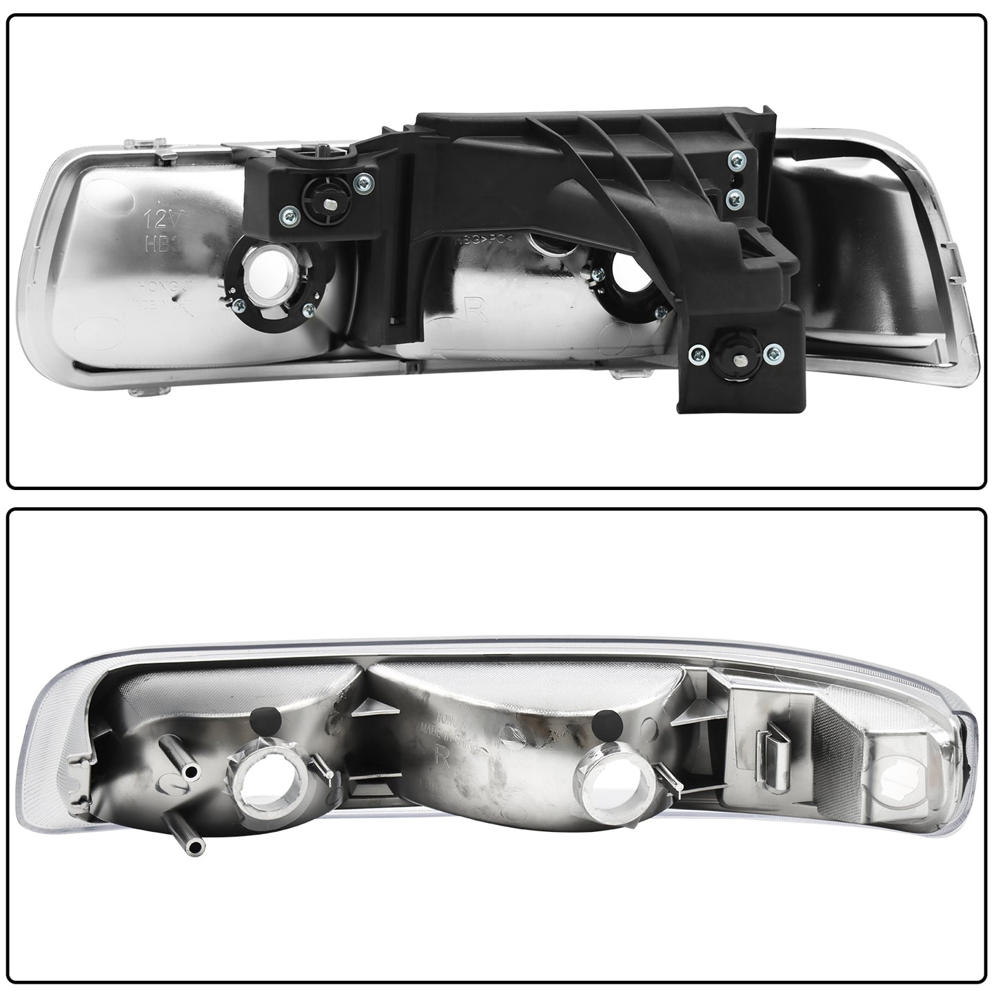 1999–2002 Chevy Silverado Replacement Halogen Headlights – Left & Right Pair