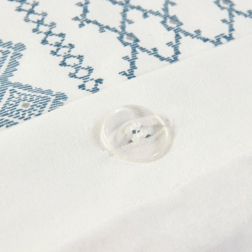 Full Queen Cotton Printed Duvet Cover Set With Chenille