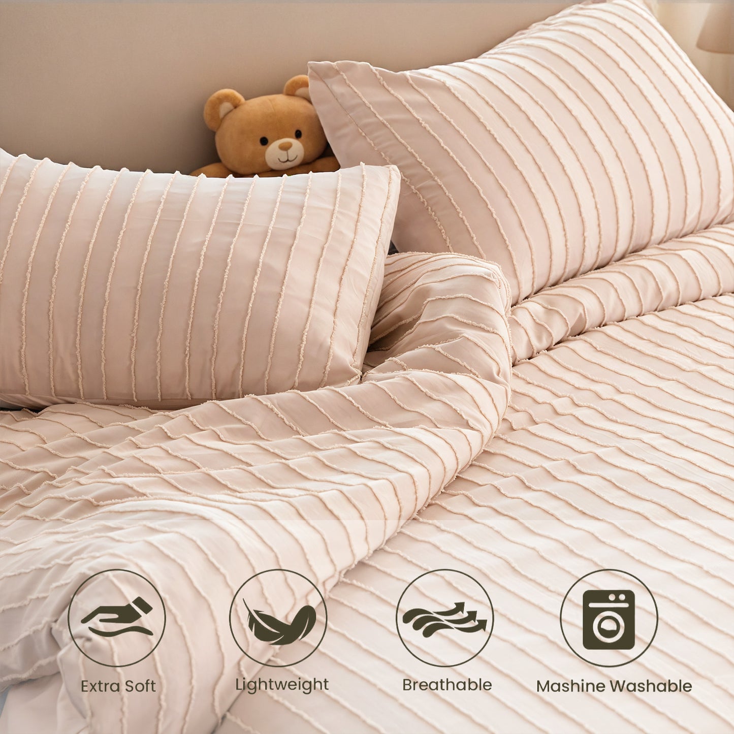 Polyester Microfiber Quilt Cover And Pillowcase