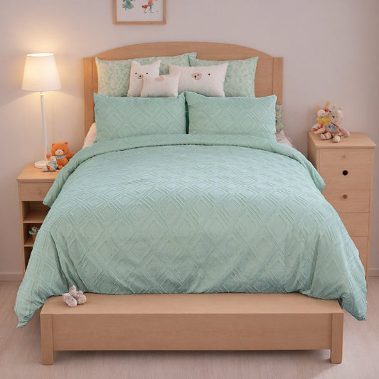 Bohemian Style Quilt Cover Set, Cut Flower Quilt Cover,  Tufted Quilt Cover Three-piece Set, One Quilt Cover And Two Pillowcases,  Washable And Machine Washable Without Shrinkage,  Suitable For Hotels