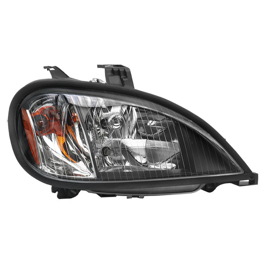 Black Halogen Headlights Assembly Compatible With Freightliner Columbia2004-2017 Passenger Side