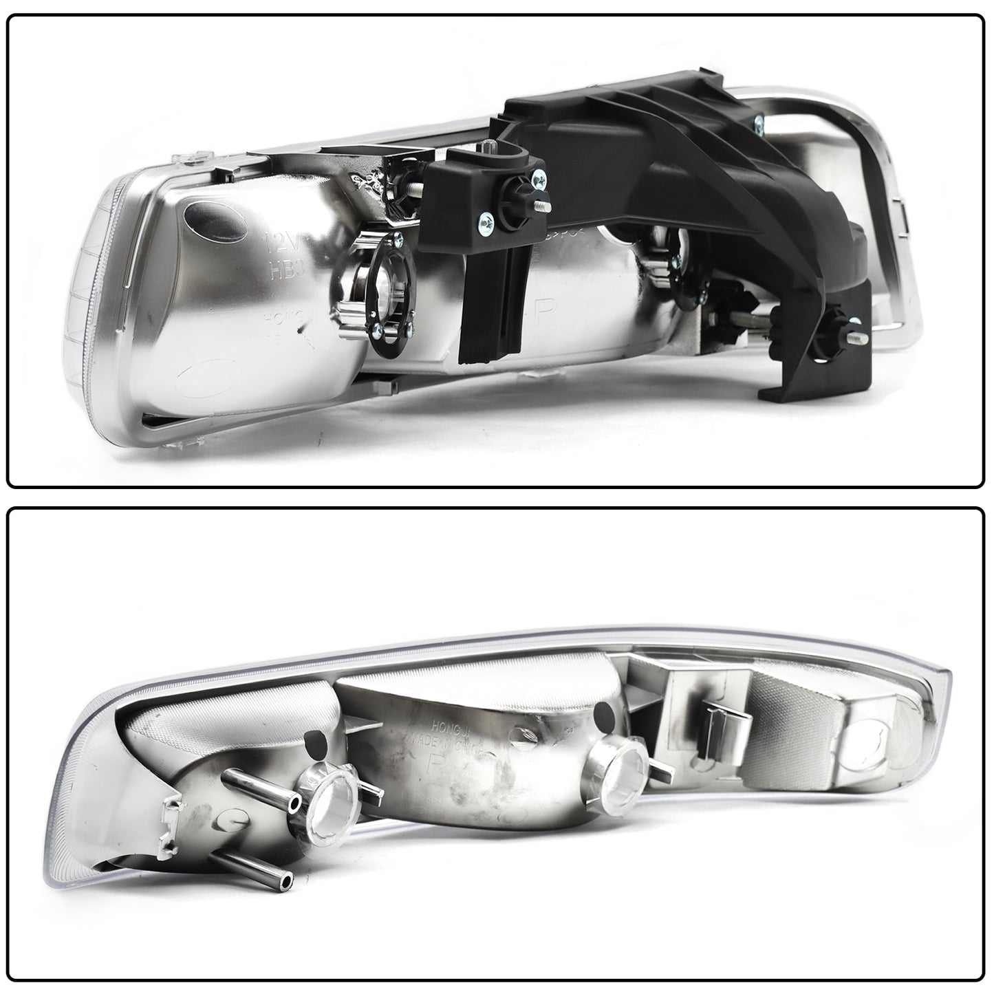 1999–2002 Chevy Silverado Replacement Halogen Headlights – Left & Right Pair