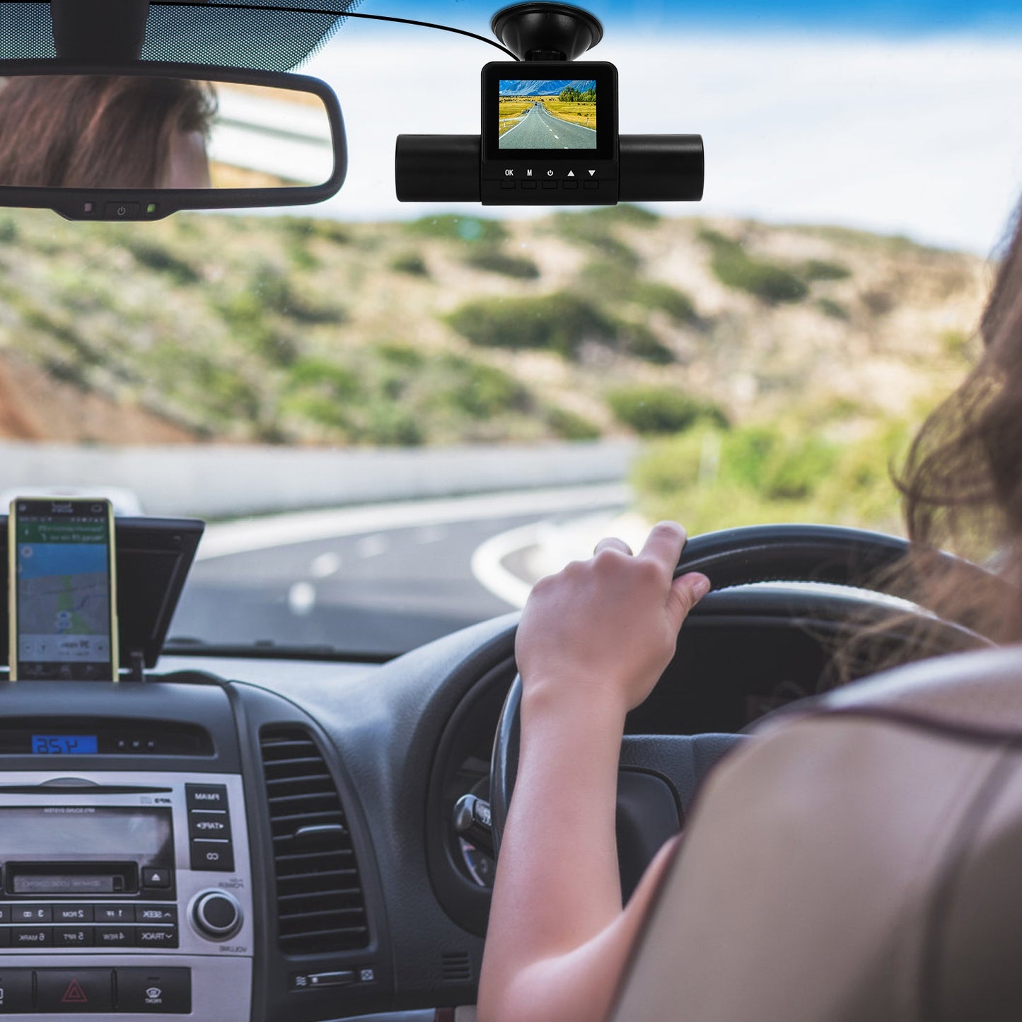 360° Car Dash Camera, FHD Front & Rear View, 4-Channel Recording, Night Vision, Motion Detection – Includes 32GB Card