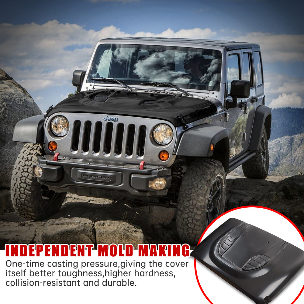Metal Replacement Hoods Compatible With Wrangler JK JKU