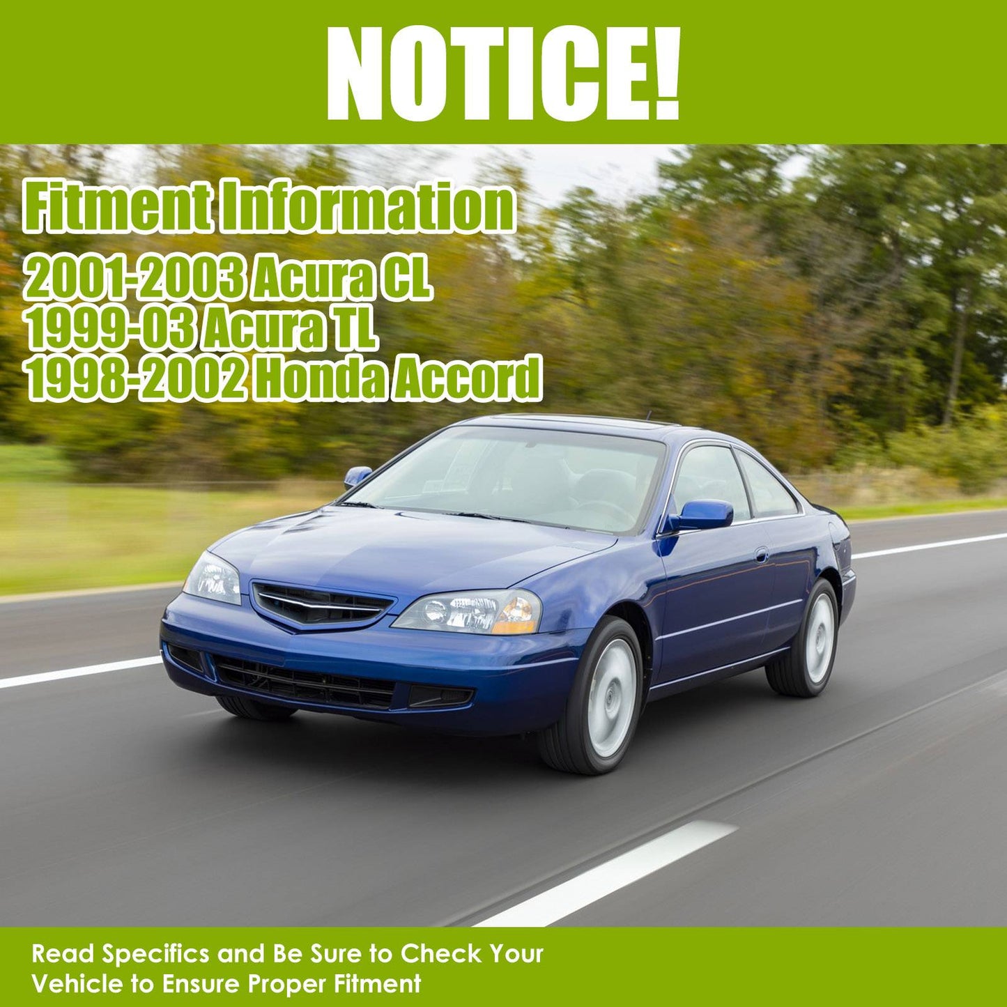 Front Spring Struts Assembly – Compatible with 1998–2002 Honda Accord & 1999–2003 Acura TL