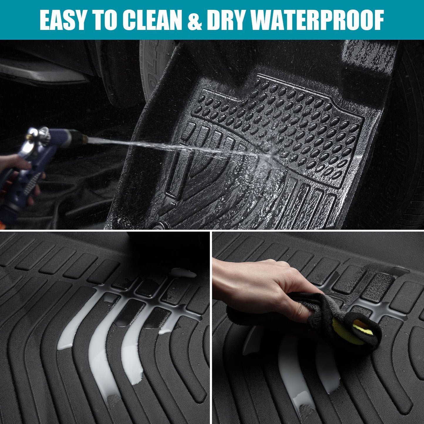 Car Floor Mats For 2014-2020 Rogue,NO FIT Rogue Sport,Black Cargo Liner