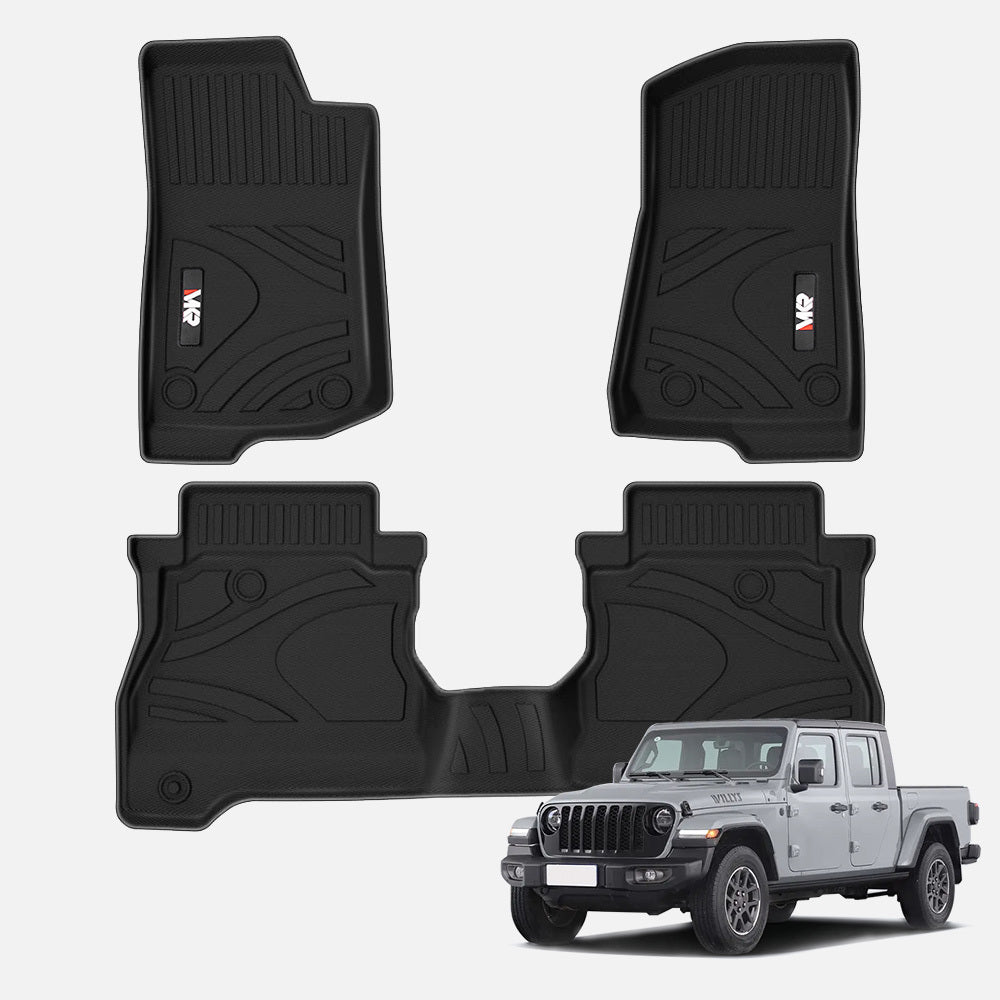 Car Floor Mats Trunk Mat Compatible With Wrangler JT 3D TPE Foot Covers All-weather Car Accessories