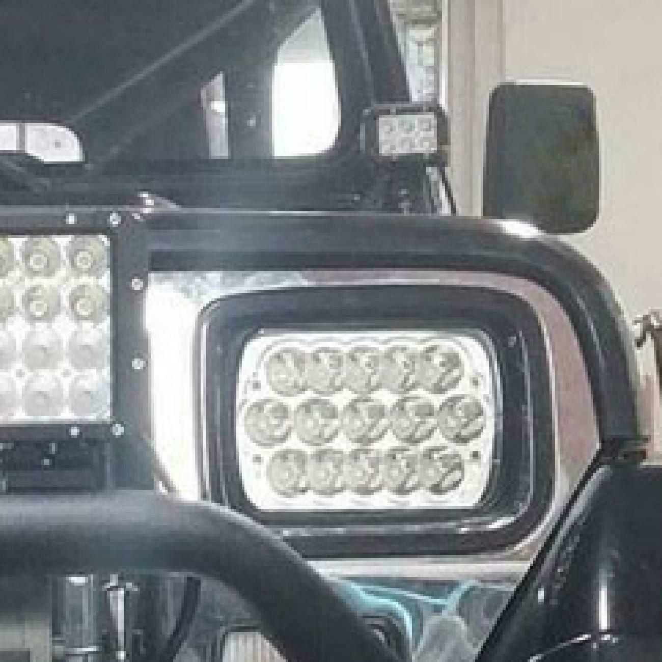 2PCS 7x6 LED Headlights – Sealed Beam DRL Headlamp for Jeep Wrangler JK/TJ/CJ/LJ