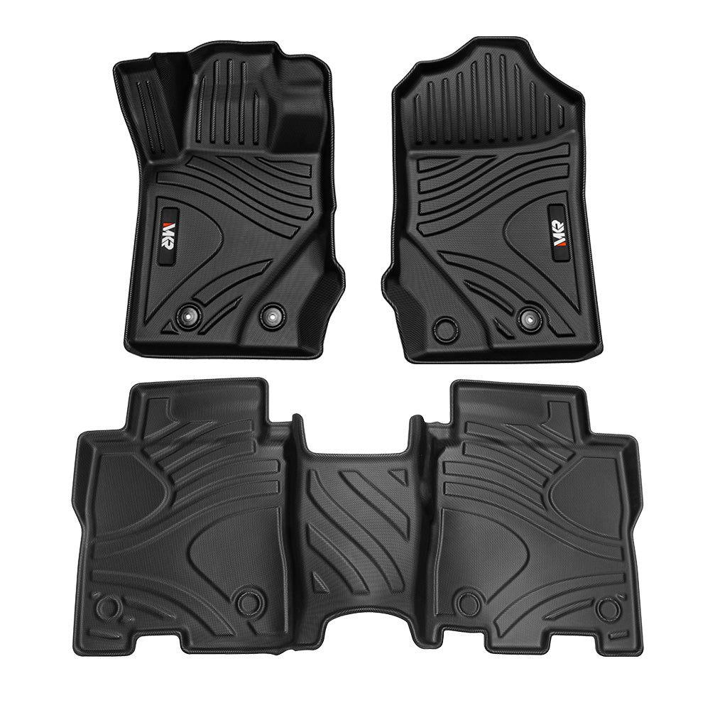 MKR Floor Mats for Ford Bronco 2021–2023, 3D TPE All-Weather Full Set
