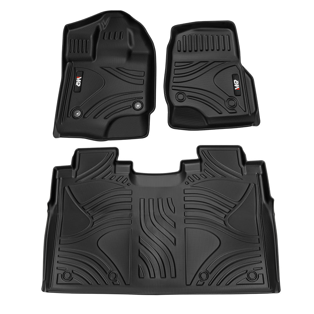 TPE All-Weather Floor Mats for Ford F-150 2015–2025 (Without Fold-Flat Storage) Waterproof Floor Liners