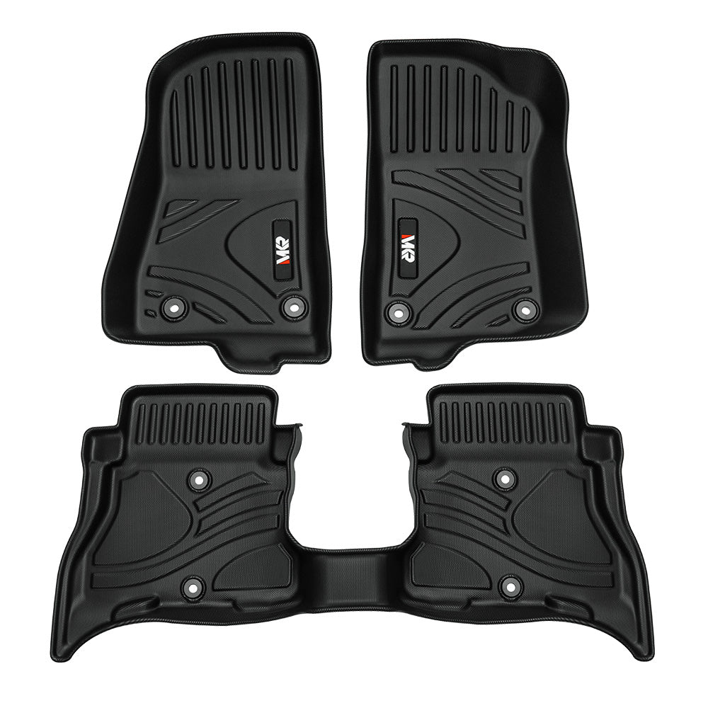 MKR Non-Slip TPE Floor Mats for Jeep Wrangler JL 4xe 2021–2024, 4-Door (Not for 2-Door)