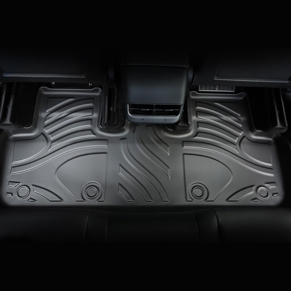 MKR TPE All-Weather Floor Mats for Tesla Model Y 2021–2022 – Waterproof, Anti-Slip, Full-Coverage 6-Piece Set