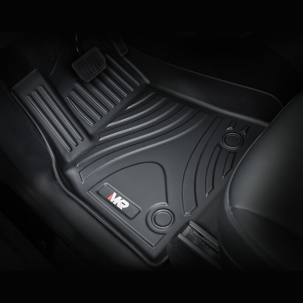 MKR TPE All-Weather Floor Mats for Tesla Model Y 2021–2022 – Waterproof, Anti-Slip, Full-Coverage 6-Piece Set
