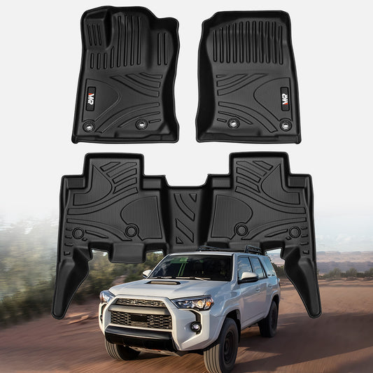 All-Weather TPE Custom Fit Floor Liners for Toyota 4Runner 2013–2024 & Lexus GX460 2014–2023 (Front & Rear Set)