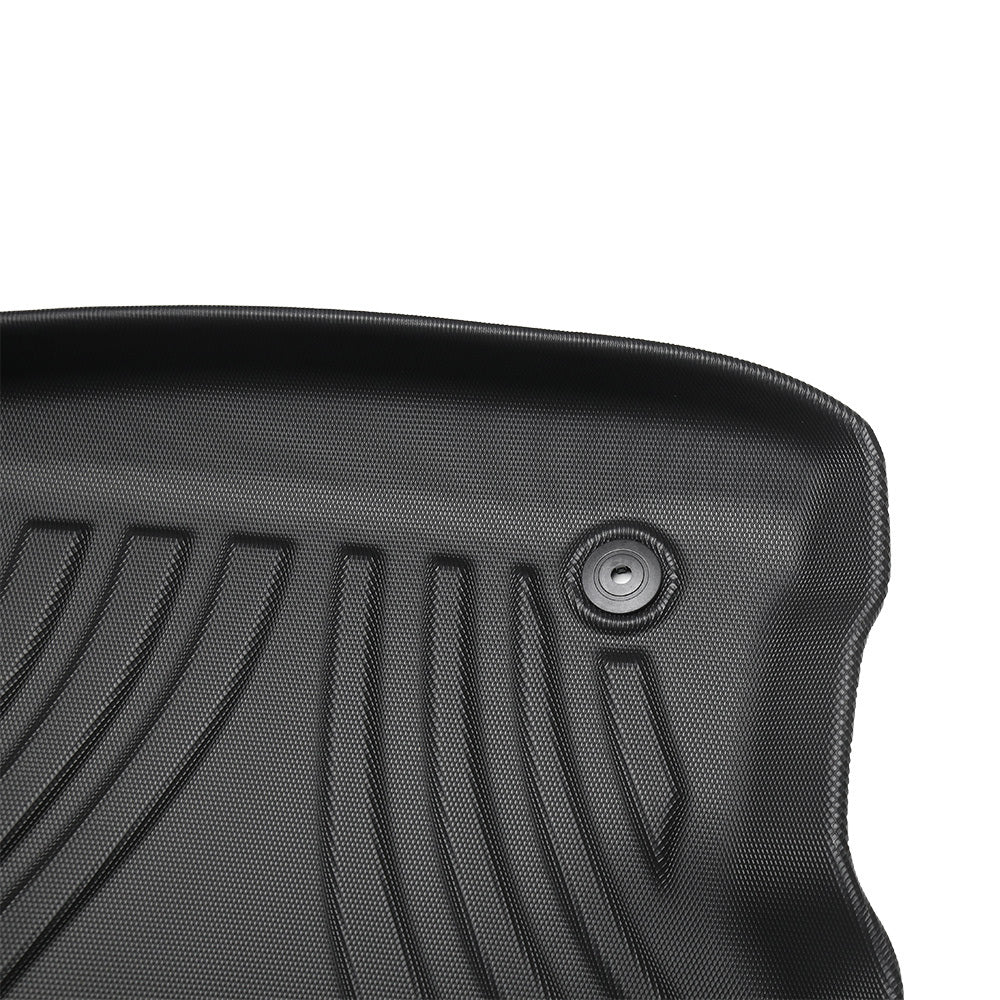 All Weather Floor Mats For Chevy Silverado GMC Sierra 1500 2019-2025, 2020-2025 SLV SRA 2500 3500 HD Crew Cab, With Rear Under-Seat Storage