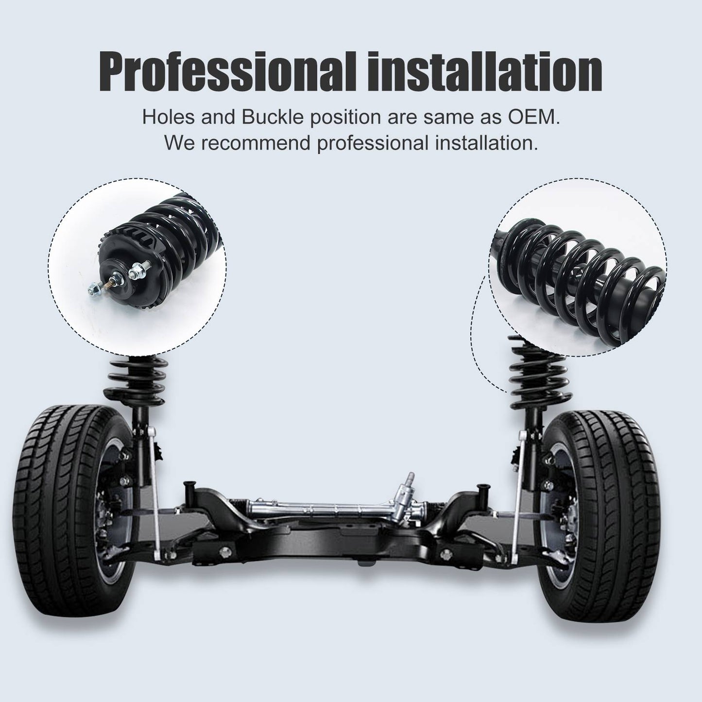 Front Suspension Strut Assembly with Coil Spring – Replacement for Chevy Trailblazer / GMC Envoy (171341