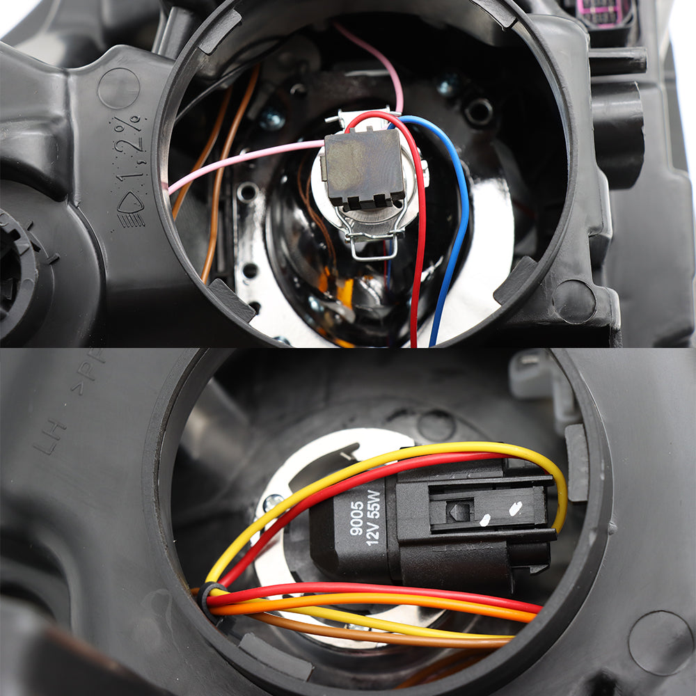 Chrome Headlights Compatible with Kenworth T680 (2013-2021) – Pair with Included Bulbs