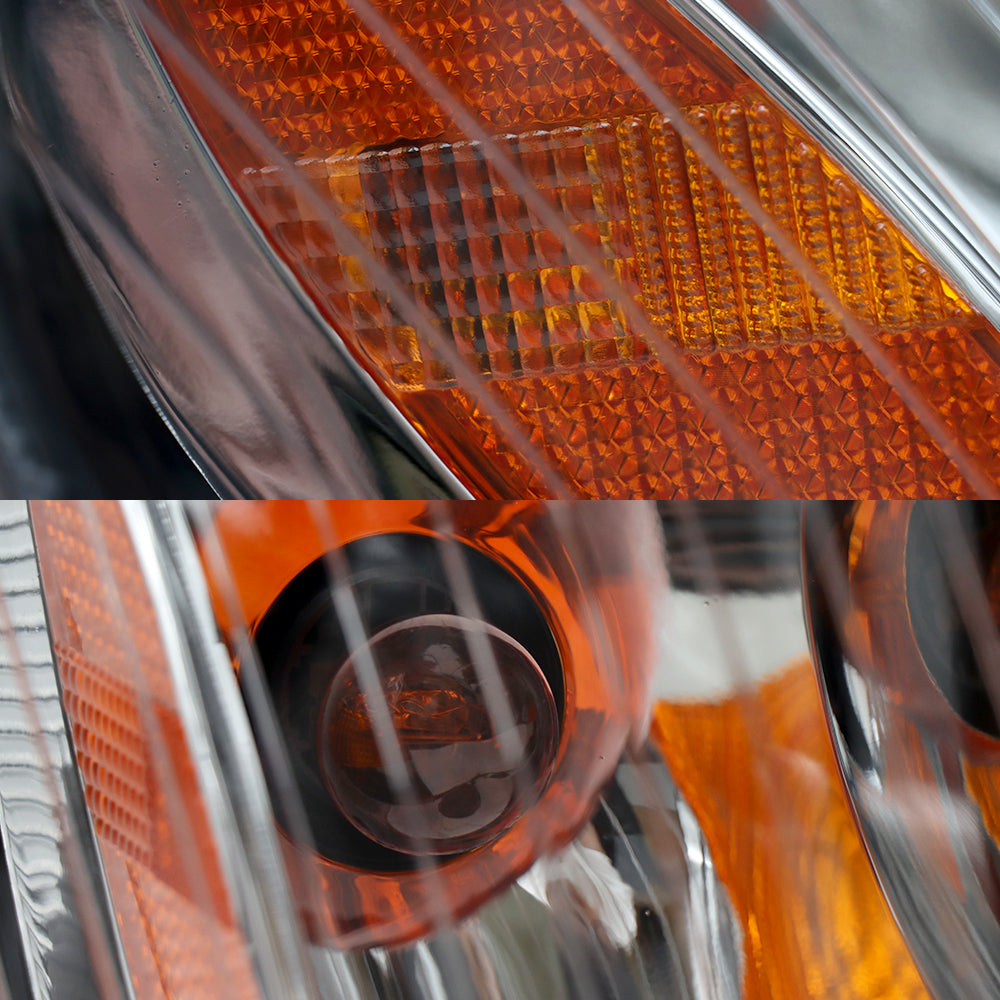 Headlight Assembly Chrome Pair Compatible with Freightliner M2 2004–2013