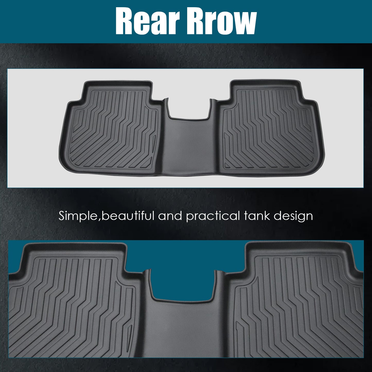 All-Weather TPE Floor Mats for 2023–2024 Honda CR-V Hybrid – Black