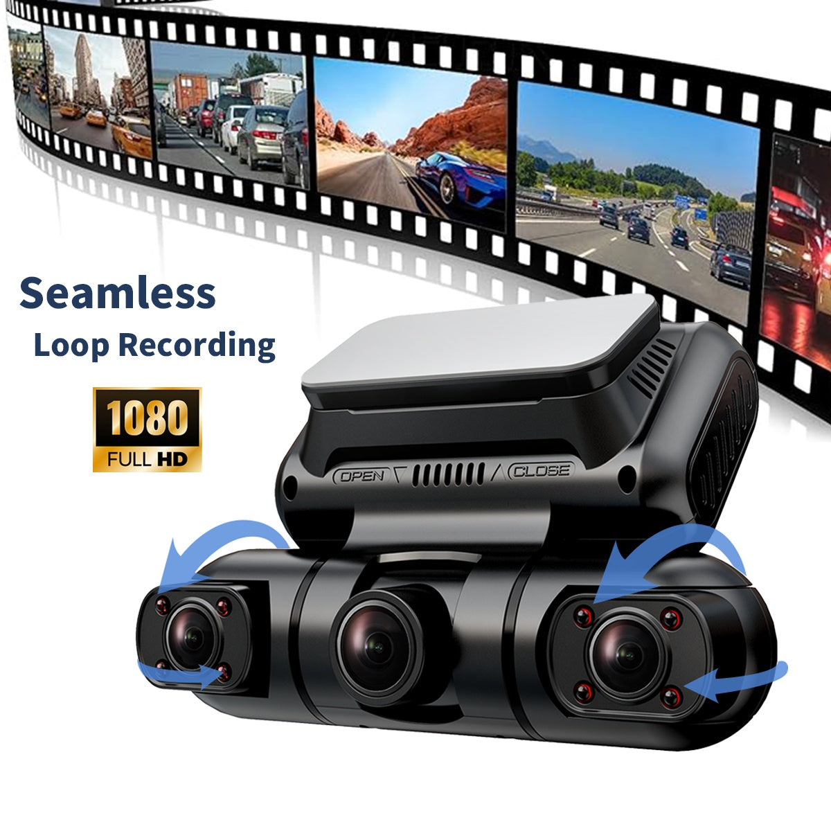 360° Vehicle Camera System With Interior & Exterior View – Includes 128GB Storage