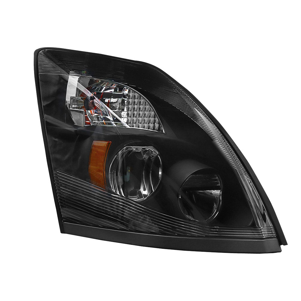 Led headlight assembly Fit for Volvo VNL 2004 - 2014 , Black Housing , High / Low Beam , Right Passenger Side