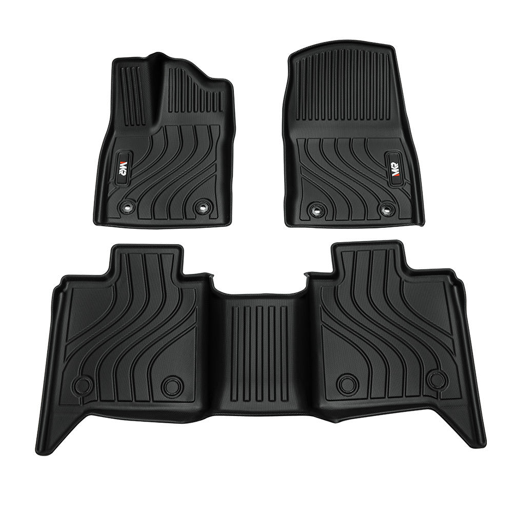 All-Weather TPE Front And Rear Row Floor Liners Floor Mats Fit For Toyota Tundra CrewMax Cab 2022-2025, Custom Fit Tundra Car Mats
