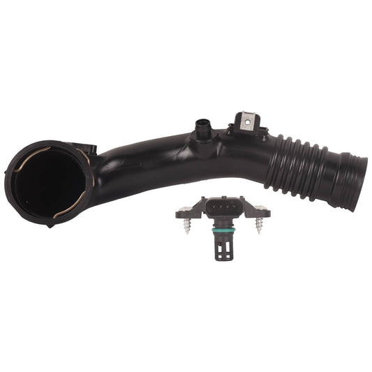BMW 3.0L Rear Charge Air Turbo Pipe Duct w/ Sensor (535i/640i/740i/X5/X6)