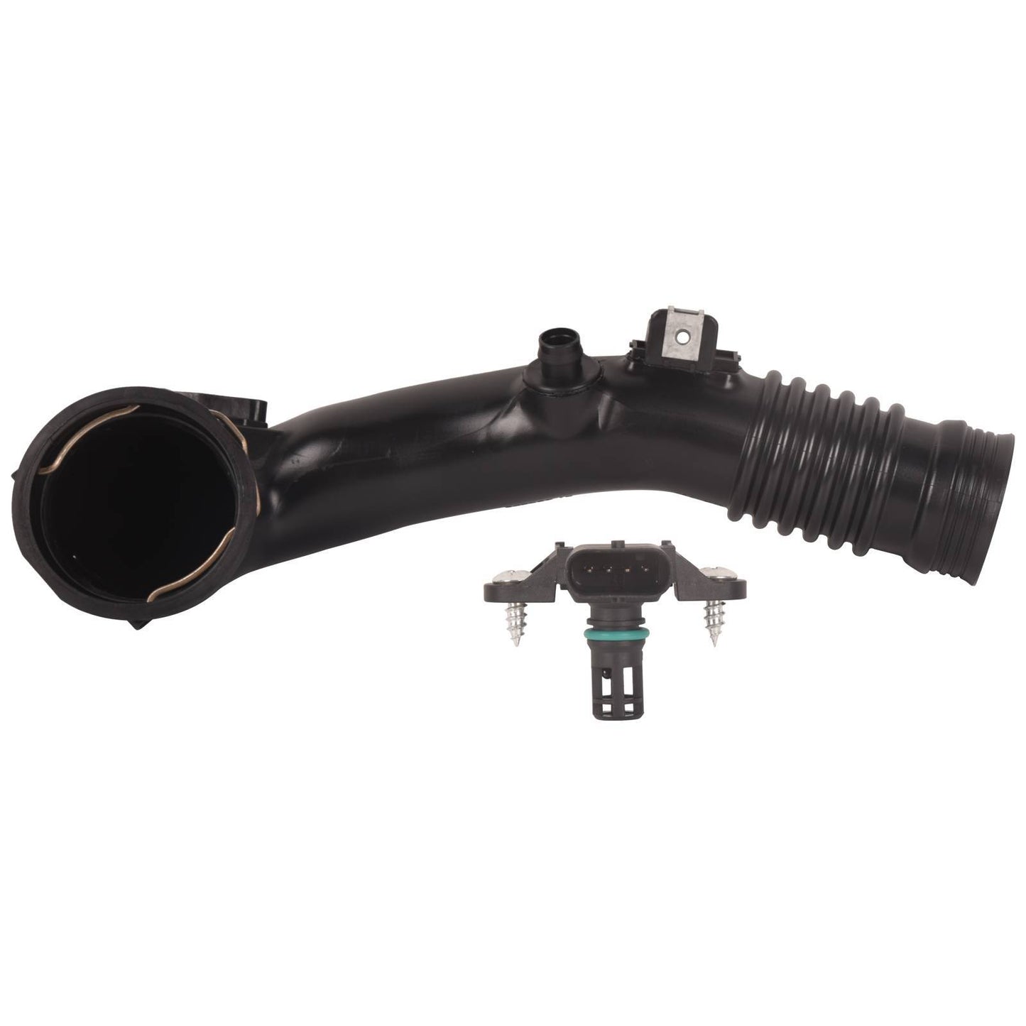 BMW 3.0L Rear Charge Air Turbo Pipe Duct w/ Sensor (535i/640i/740i/X5/X6)