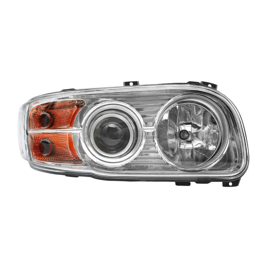 Headlight Assembly Compatible with 2008–2018 Peterbilt 388 / 389 – Passenger Side – Chrome