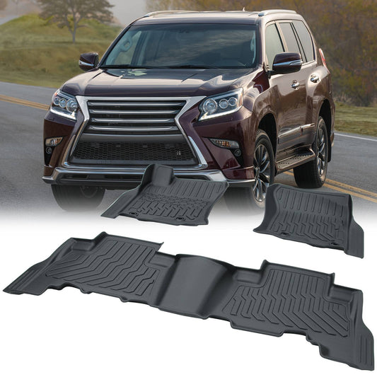 TPE Rubber Car Floor Mats All-Weather Black For 14-22 Lexus GX460 & 14-23 4Runner