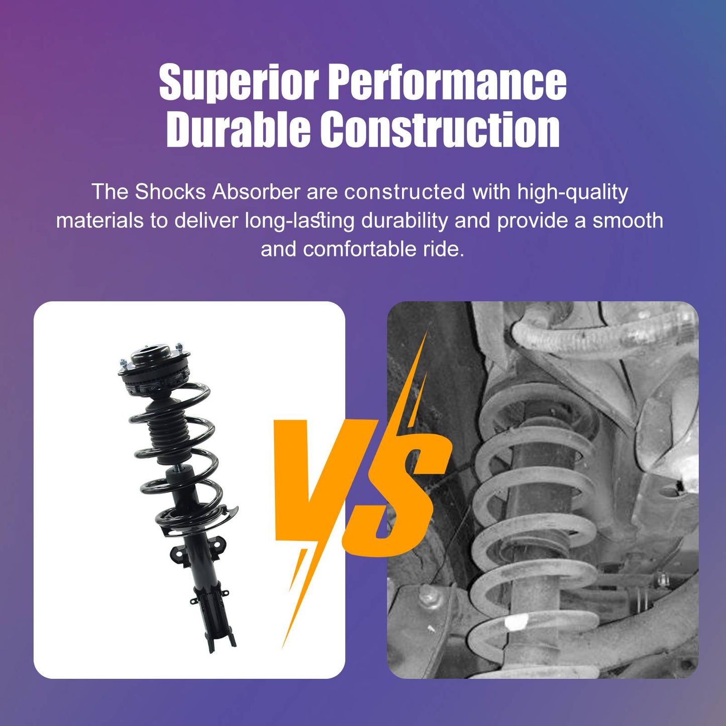 Pair Front Strut Assembly with Coil Spring for 2008–2019 Dodge Grand Caravan / Town & Country