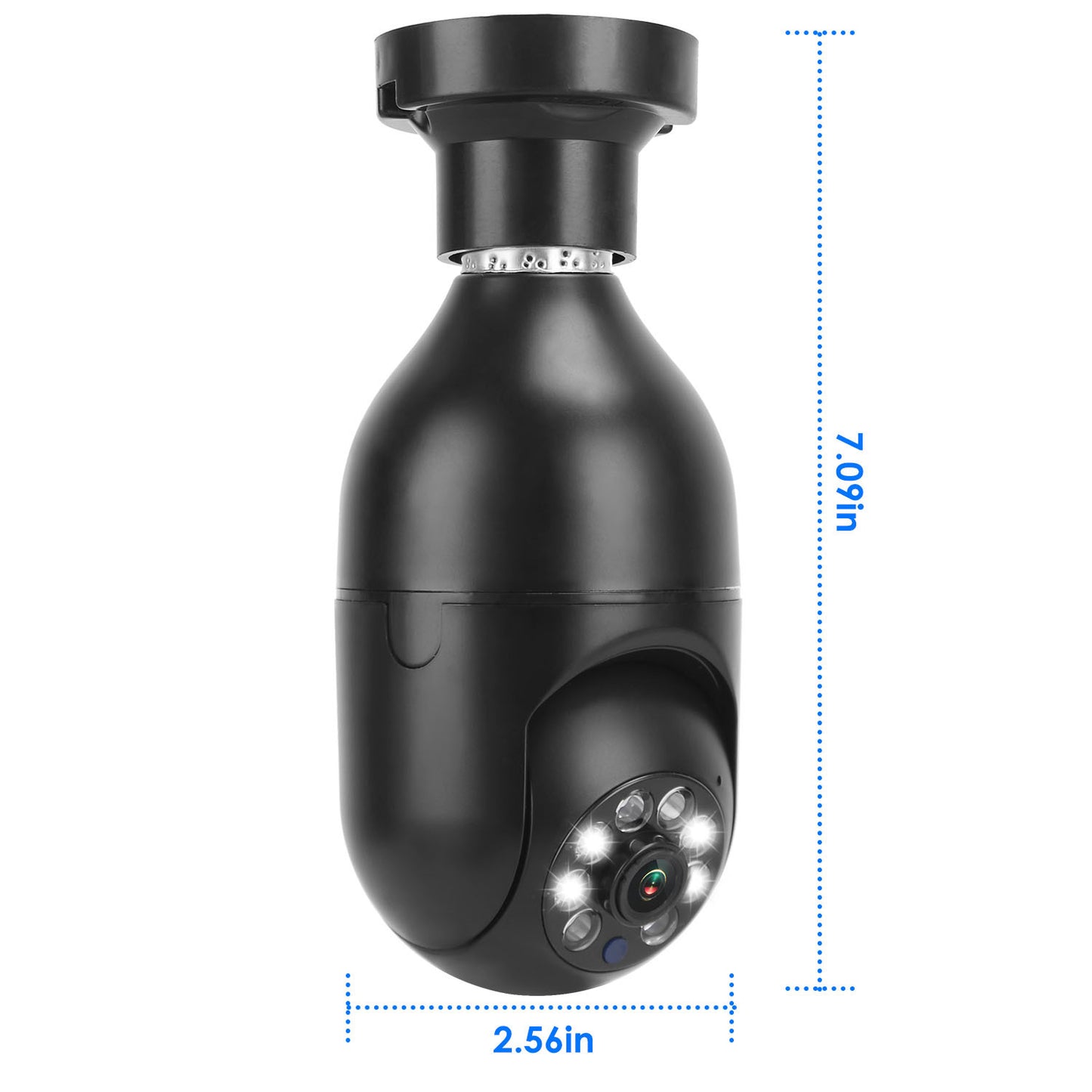 1Pc E27 WiFi Bulb Camera 1080P FHD WiFi IP Pan Tilt Security Surveillance Camera With Two-Way Audio Night Vision Motion Detection Function APP Control
