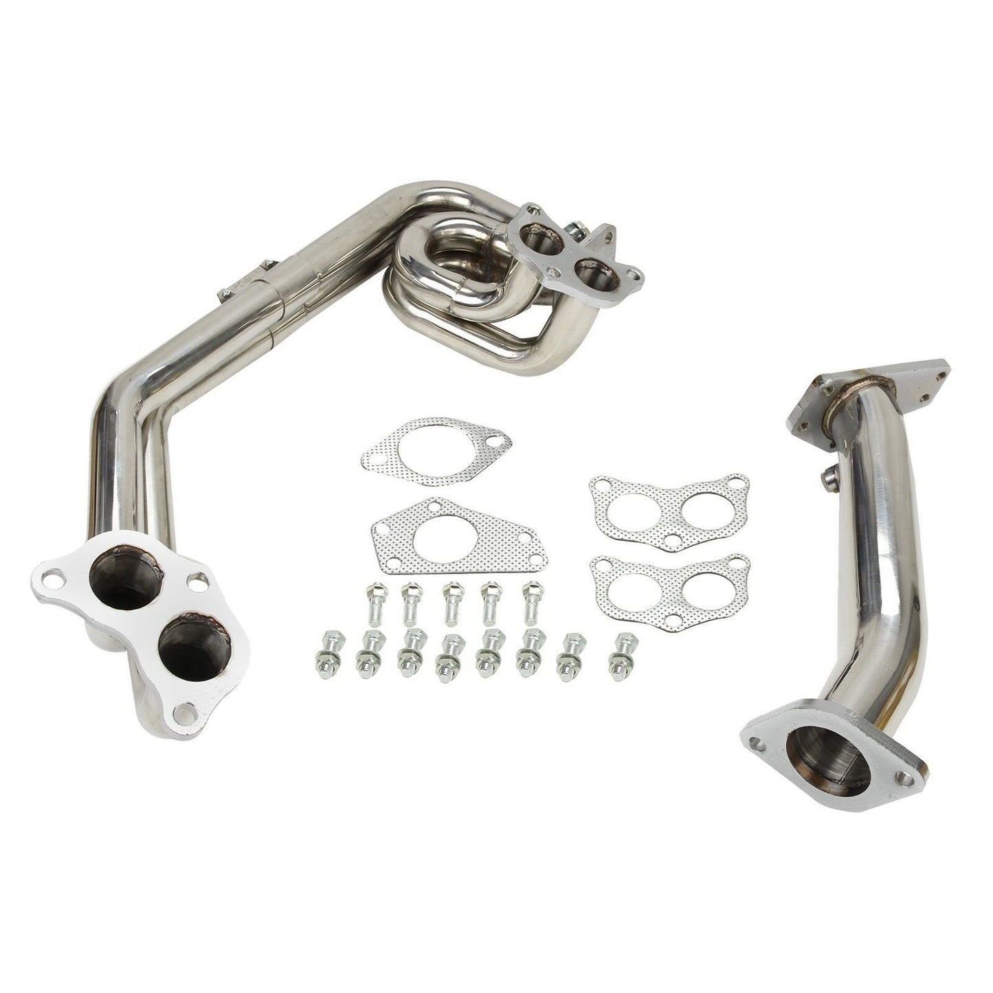 Exhaust Header For 08-14 S.ubaru Impreza WRX STi GE GH GR GV 2.0L  2.5L EJ20  EJ25 H4 .