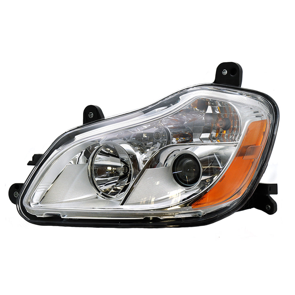 Replacement Chrome Headlights - driver Side - Fits Kenworth t 680 { 2013-2021 }