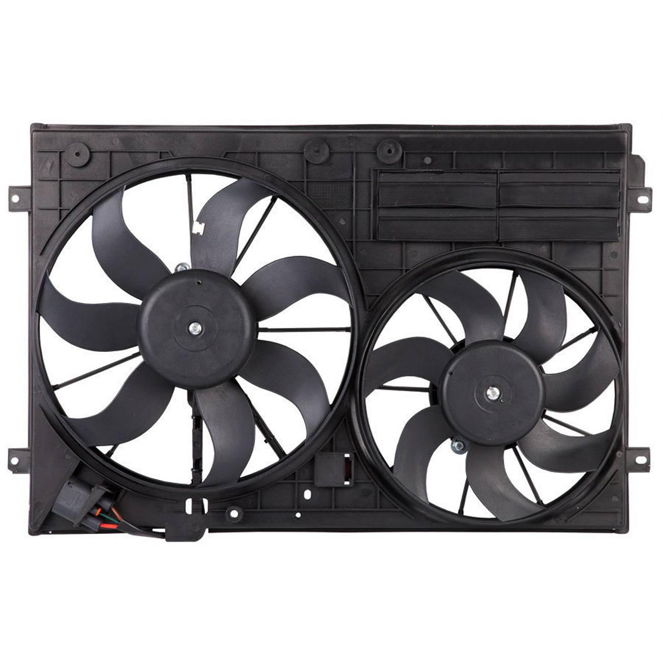 Radiator Cooling Fan Assembly For VW Golf Jetta CC Eos Passat Tiguan 1K0121205AJ