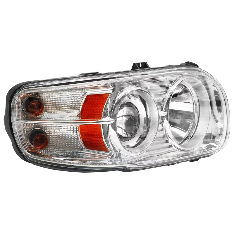 Headlight Assembly Compatible with Peterbilt 388 / 389 (2008–2018) – Right Passenger Side – Chrome Clear Lens