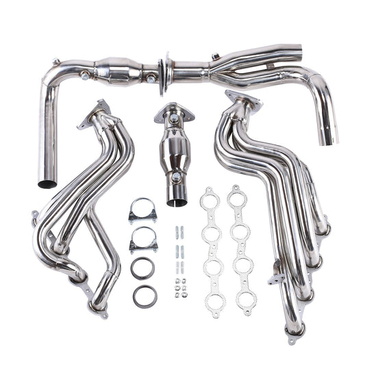 GMC-CHEVY GMT800 V8 ENGINE TRUCK-SUV STAINLESS MANIFOLD HEADER&Y-PIPE&GASKET