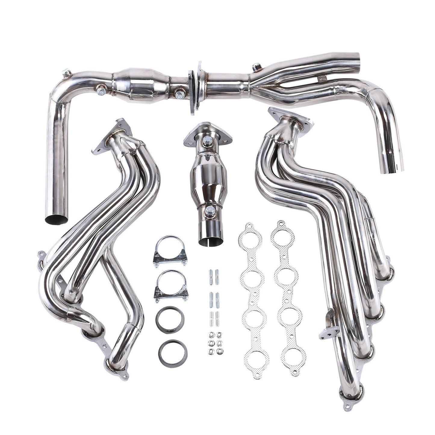 GMC-CHEVY GMT800 V8 ENGINE TRUCK-SUV STAINLESS MANIFOLD HEADER&Y-PIPE&GASKET